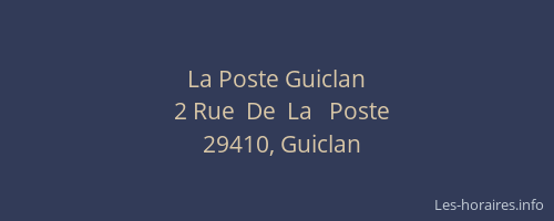 La Poste Guiclan