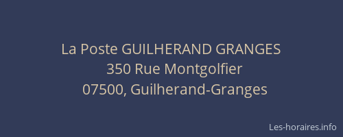 La Poste GUILHERAND GRANGES