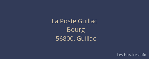 La Poste Guillac