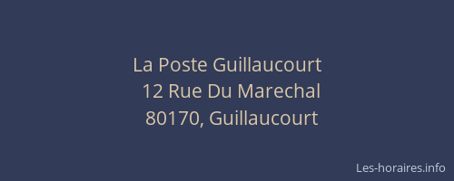 La Poste Guillaucourt