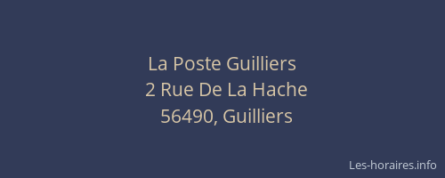La Poste Guilliers