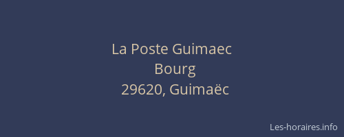 La Poste Guimaec