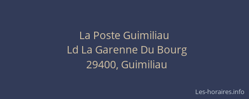 La Poste Guimiliau