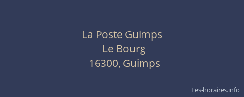 La Poste Guimps