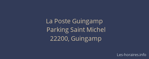 La Poste Guingamp
