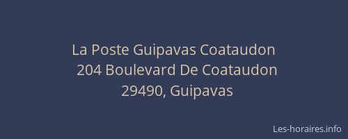 La Poste Guipavas Coataudon