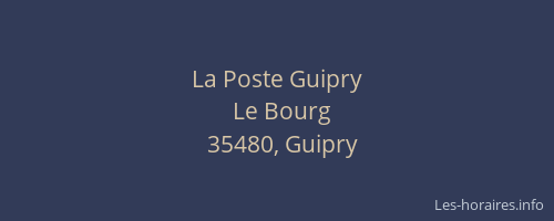 La Poste Guipry