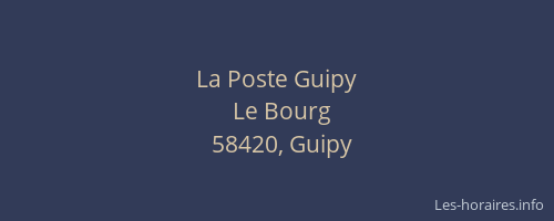 La Poste Guipy