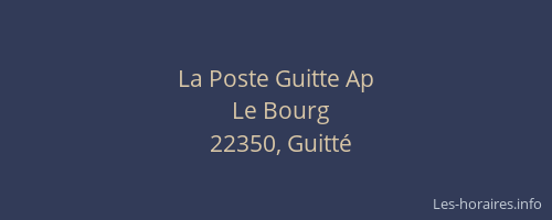 La Poste Guitte Ap