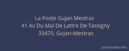 La Poste Gujan Mestras