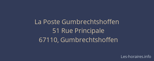 La Poste Gumbrechtshoffen
