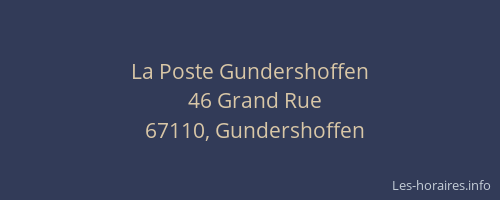 La Poste Gundershoffen