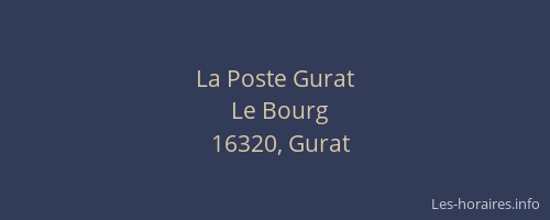La Poste Gurat