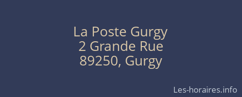 La Poste Gurgy