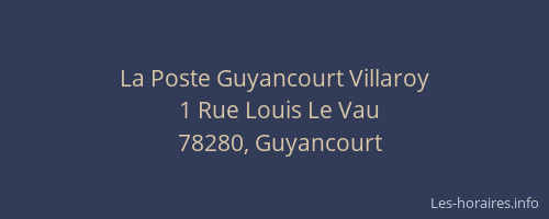 La Poste Guyancourt Villaroy
