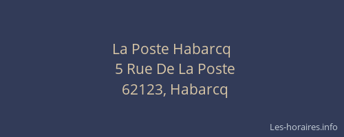 La Poste Habarcq