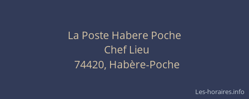 La Poste Habere Poche