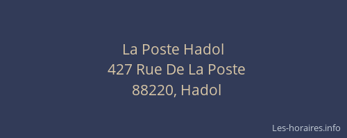La Poste Hadol