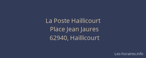 La Poste Haillicourt
