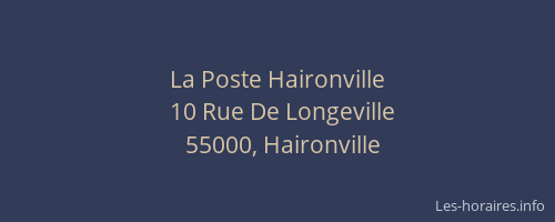La Poste Haironville