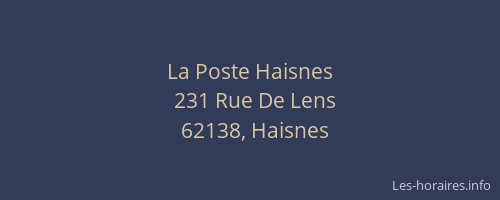 La Poste Haisnes