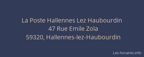 La Poste Hallennes Lez Haubourdin