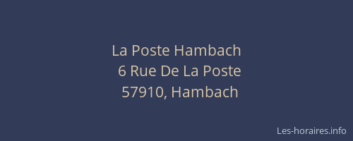 La Poste Hambach