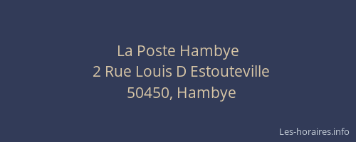 La Poste Hambye