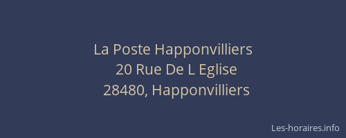La Poste Happonvilliers