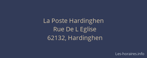 La Poste Hardinghen