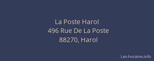 La Poste Harol