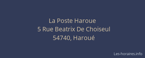 La Poste Haroue