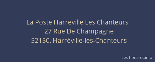 La Poste Harreville Les Chanteurs