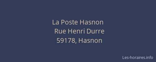 La Poste Hasnon