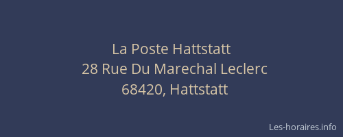 La Poste Hattstatt