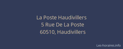 La Poste Haudivillers