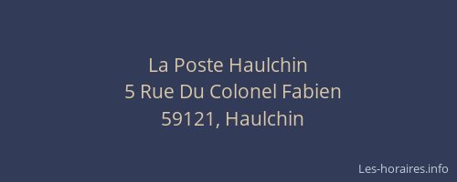 La Poste Haulchin