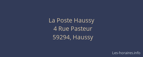 La Poste Haussy