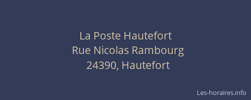 La Poste Hautefort