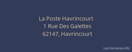 La Poste Havrincourt