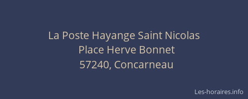 La Poste Hayange Saint Nicolas