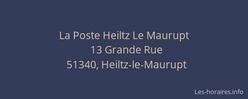 La Poste Heiltz Le Maurupt