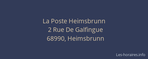 La Poste Heimsbrunn