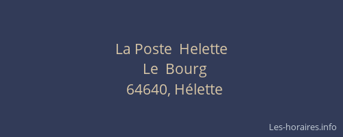 La Poste  Helette