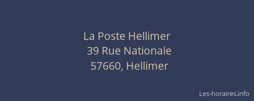La Poste Hellimer