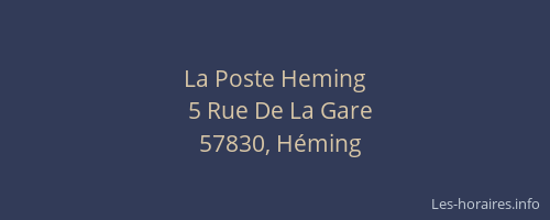 La Poste Heming