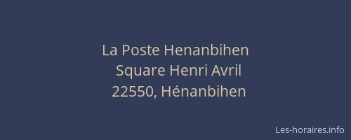 La Poste Henanbihen