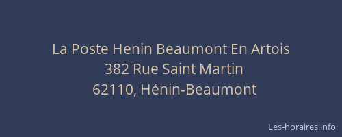 La Poste Henin Beaumont En Artois