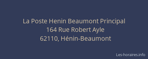 La Poste Henin Beaumont Principal