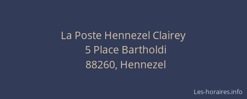 La Poste Hennezel Clairey